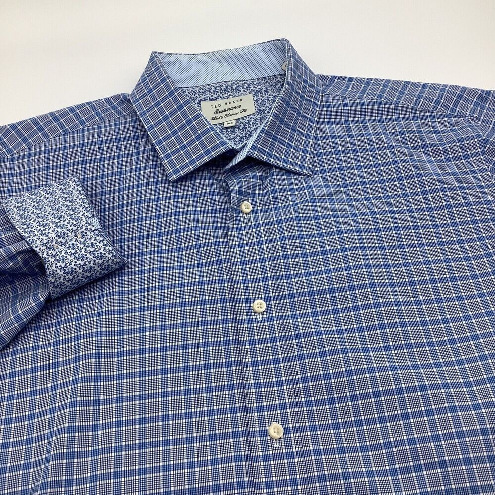 Ted Baker Endurance Mens Classic Fit Long Sleeve Button‎ Up Shirt Size 16.5